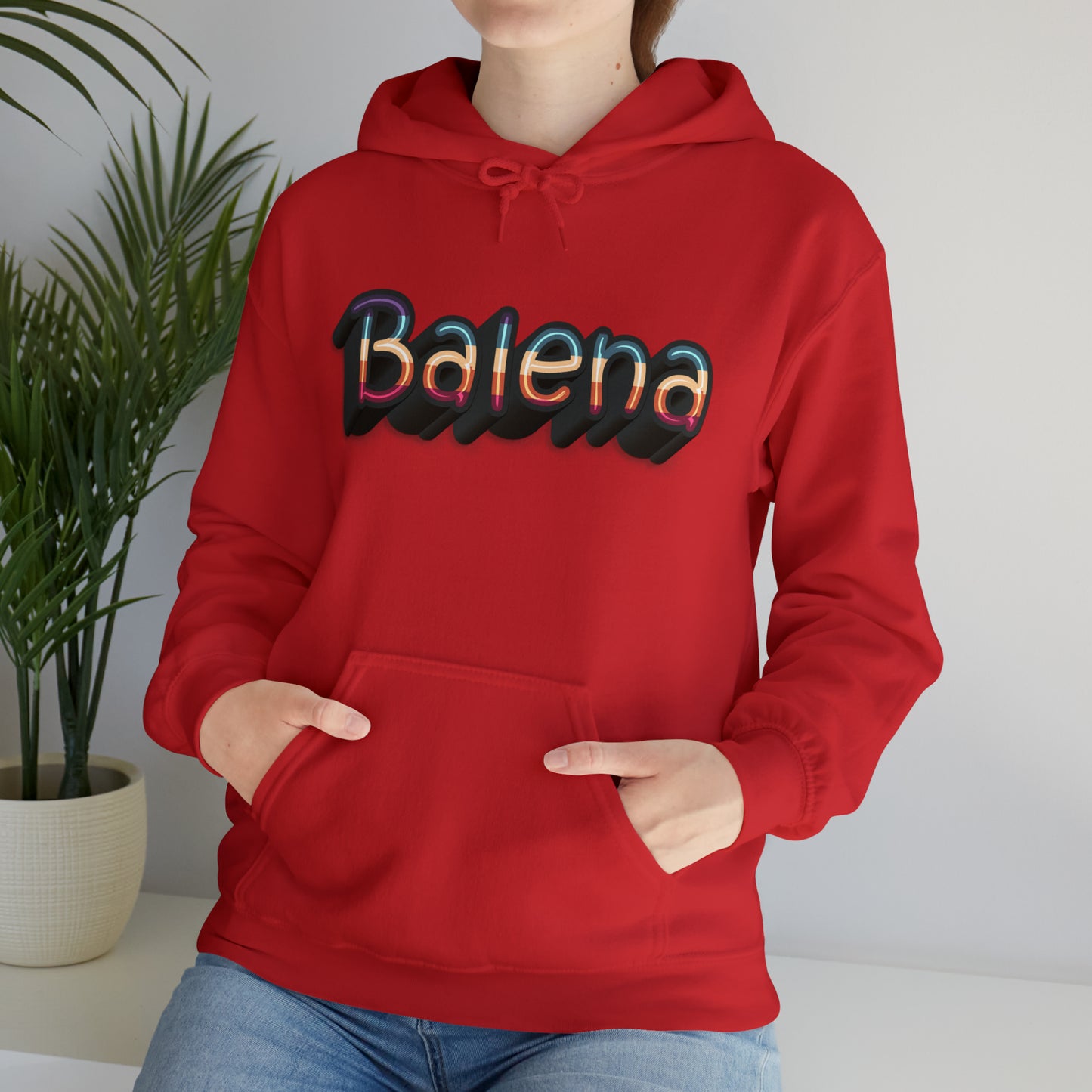 Felpa Retro con Cappuccio BALENA (spedizione compresa)
