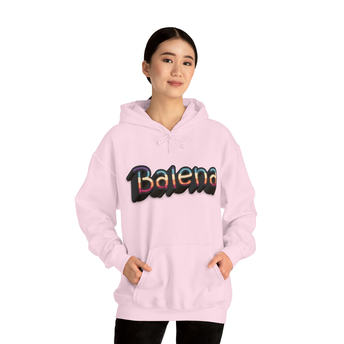Felpa Retro con Cappuccio BALENA (spedizione compresa)