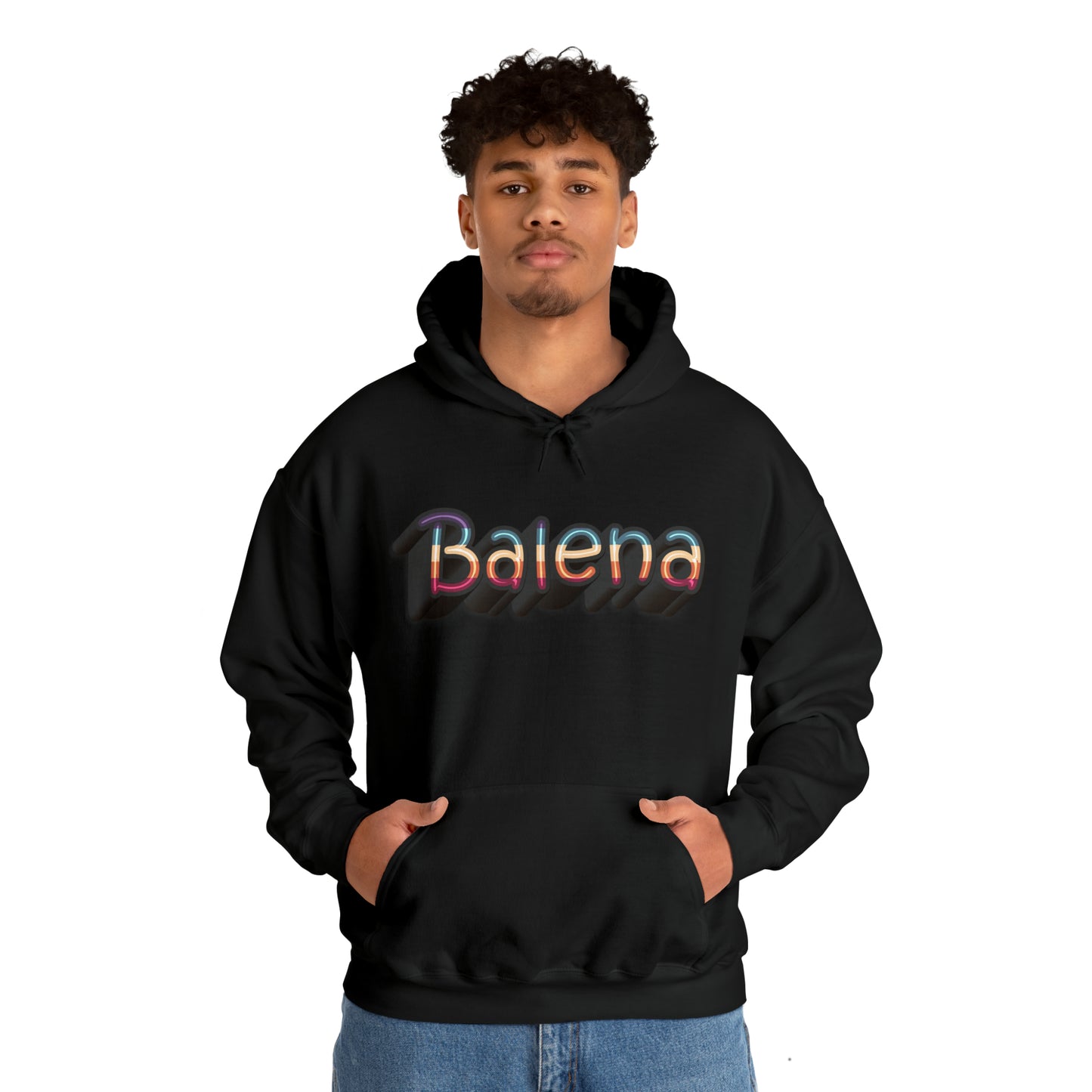 Felpa Retro con Cappuccio BALENA (spedizione compresa)