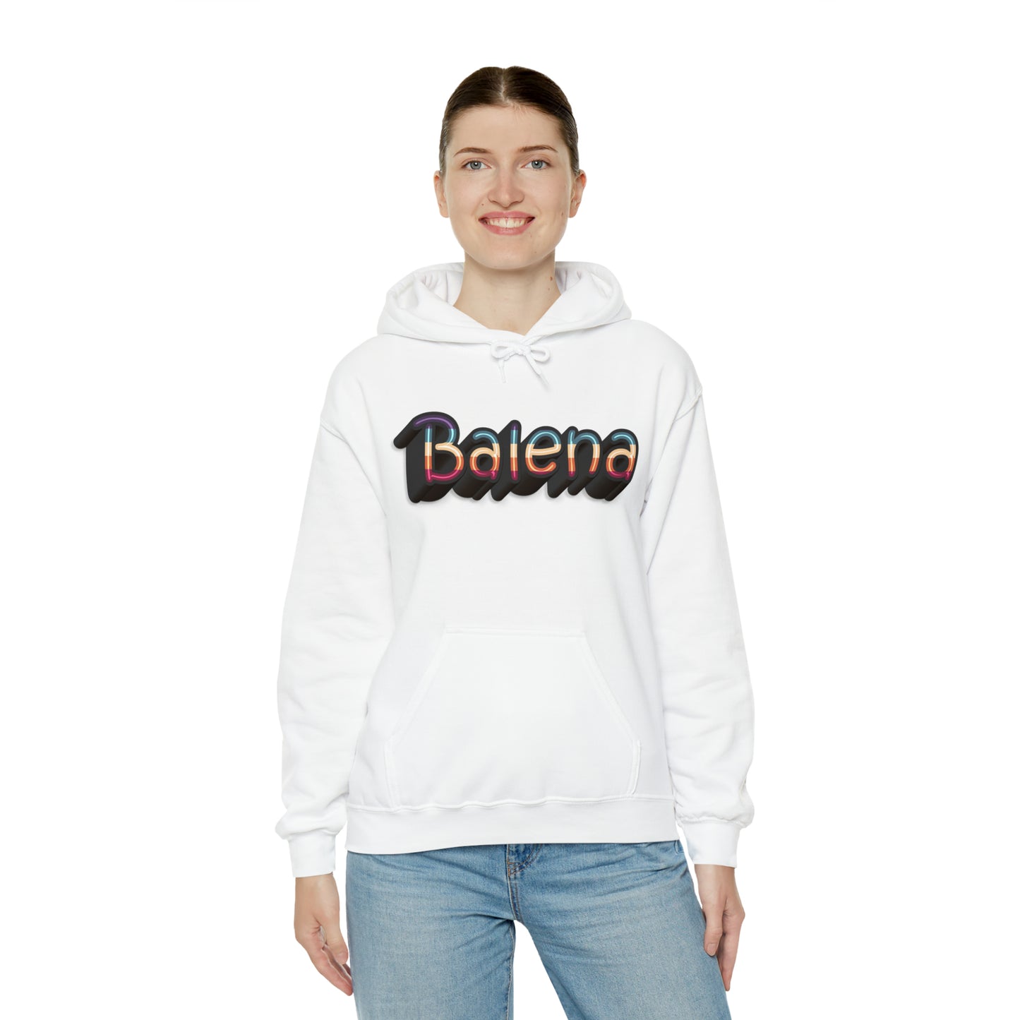 Felpa Retro con Cappuccio BALENA (spedizione compresa)