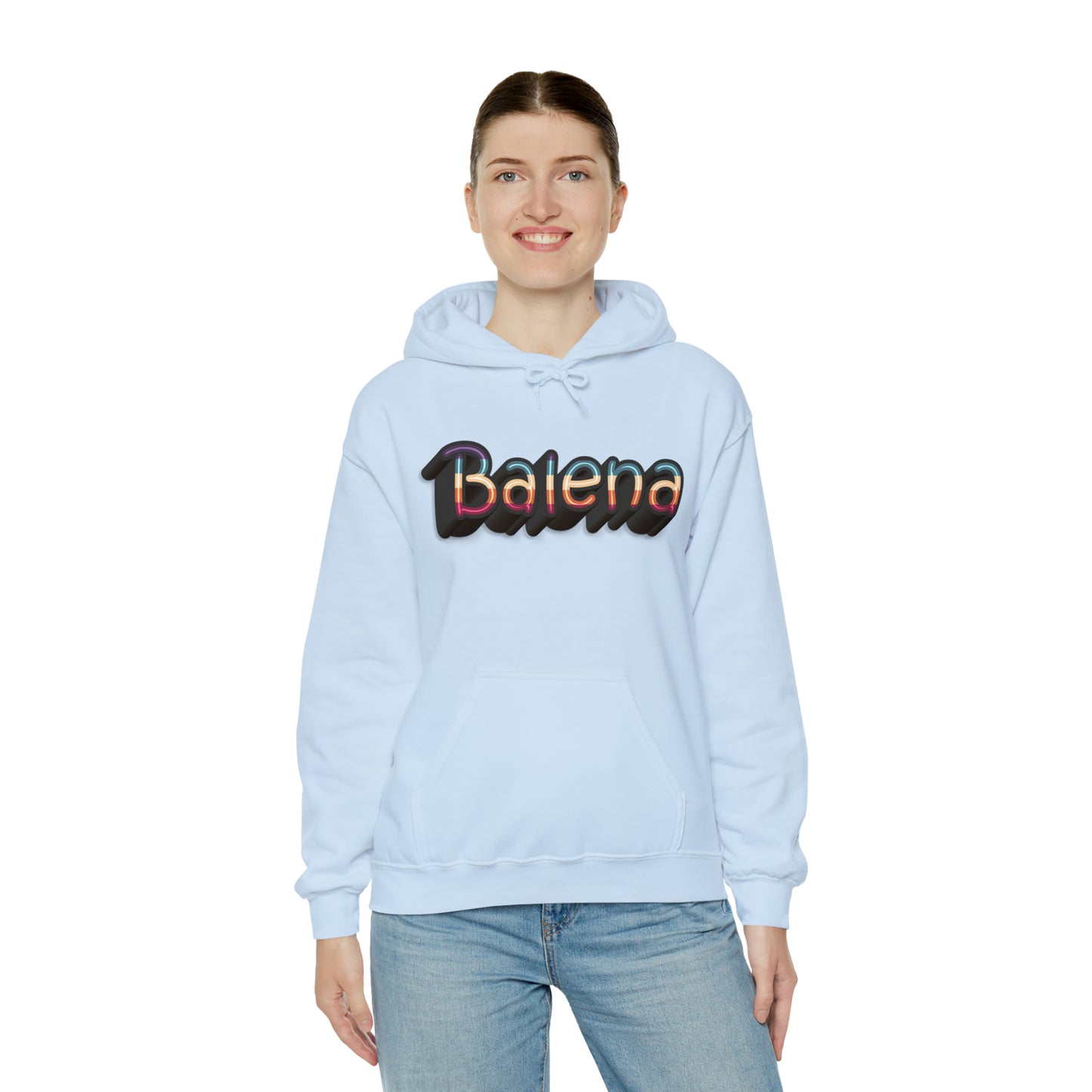 Felpa Retro con Cappuccio BALENA (spedizione compresa)