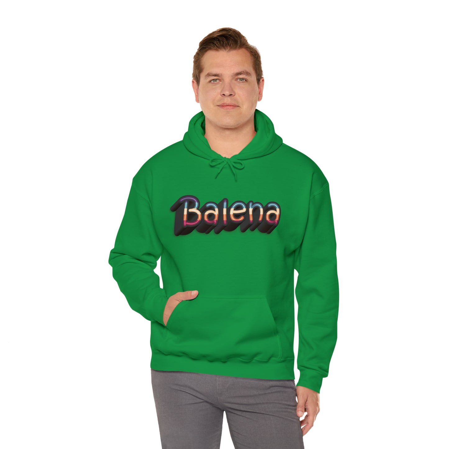 Felpa Retro con Cappuccio BALENA (spedizione compresa)