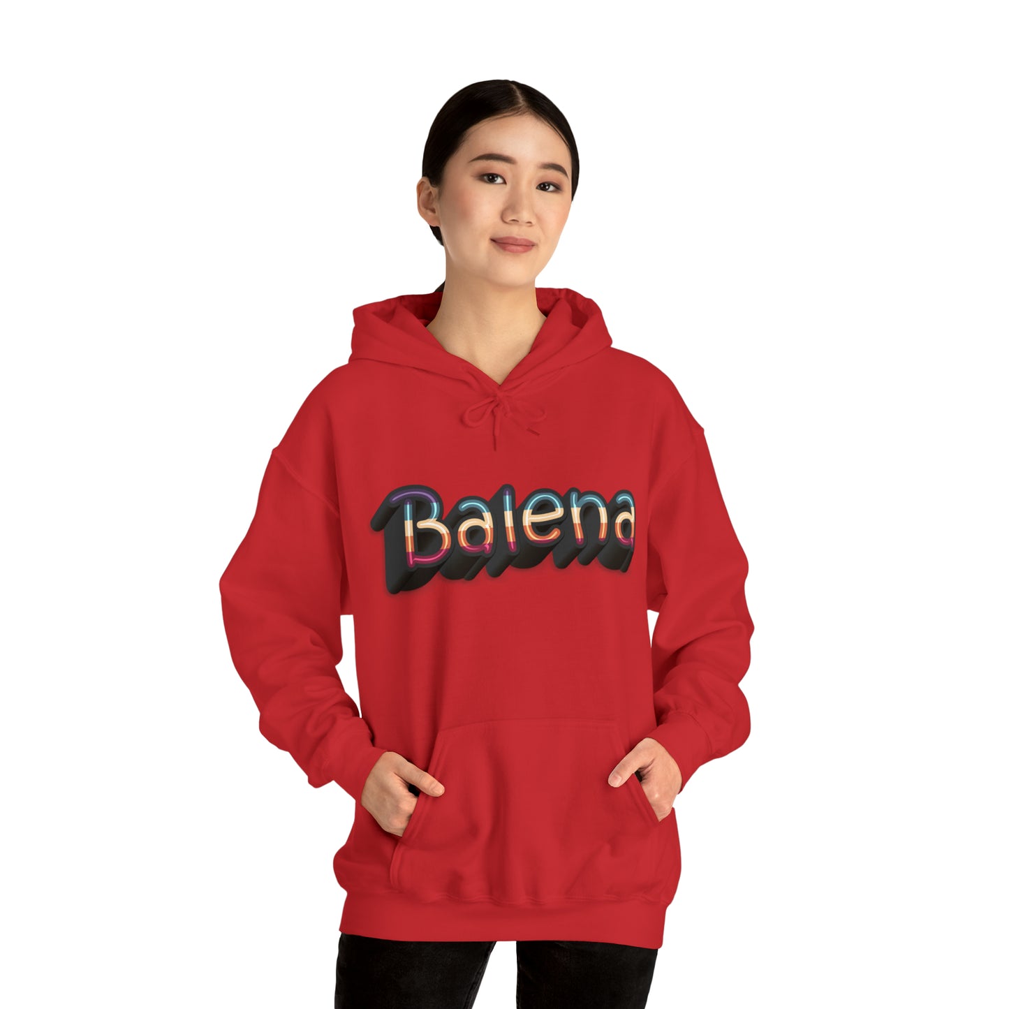 Felpa Retro con Cappuccio BALENA (spedizione compresa)