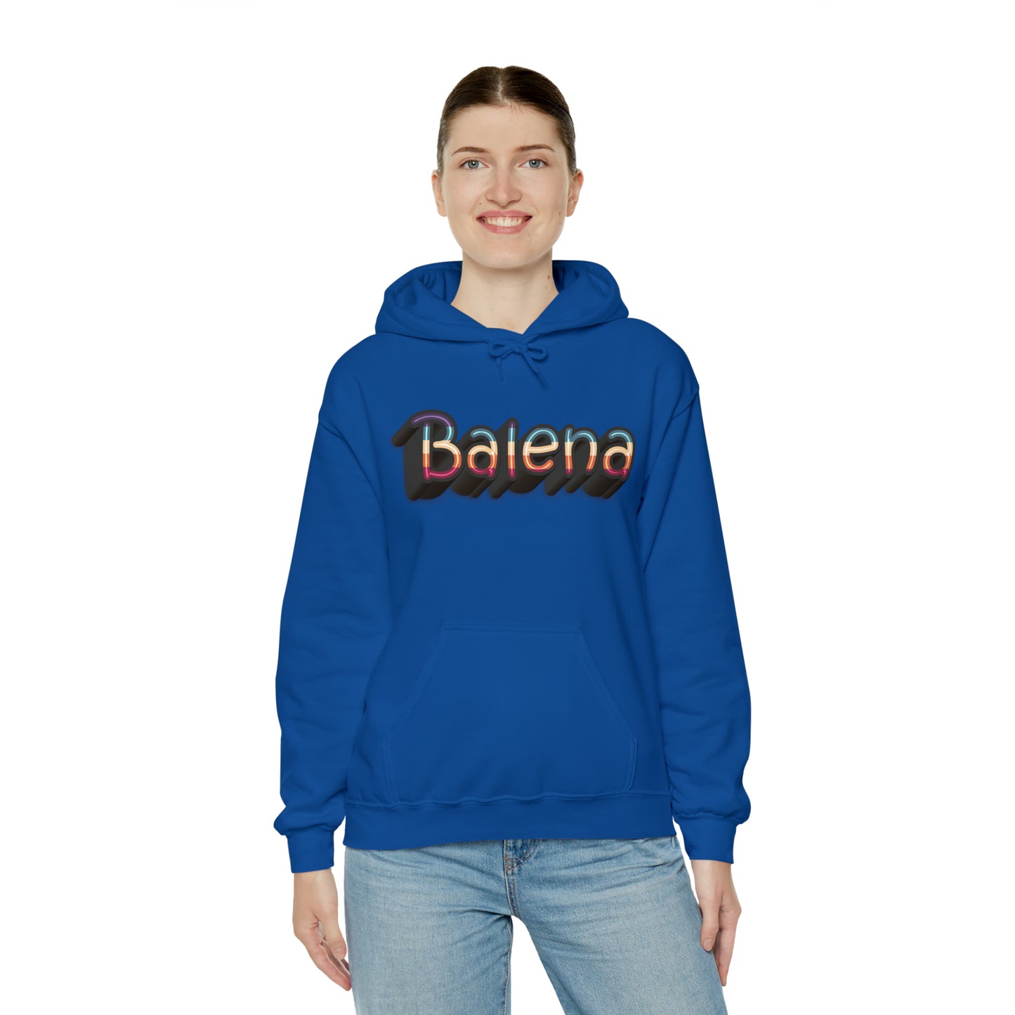 Felpa Retro con Cappuccio BALENA (spedizione compresa)