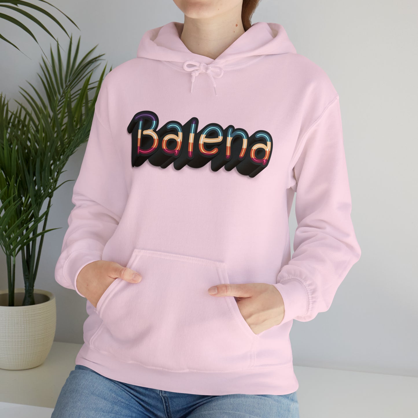 Felpa Retro con Cappuccio BALENA (spedizione compresa)