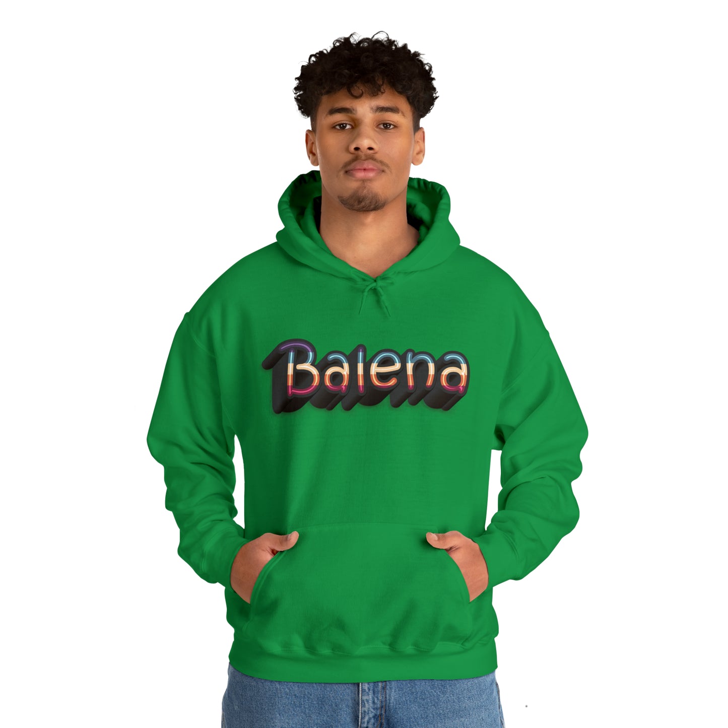 Felpa Retro con Cappuccio BALENA (spedizione compresa)
