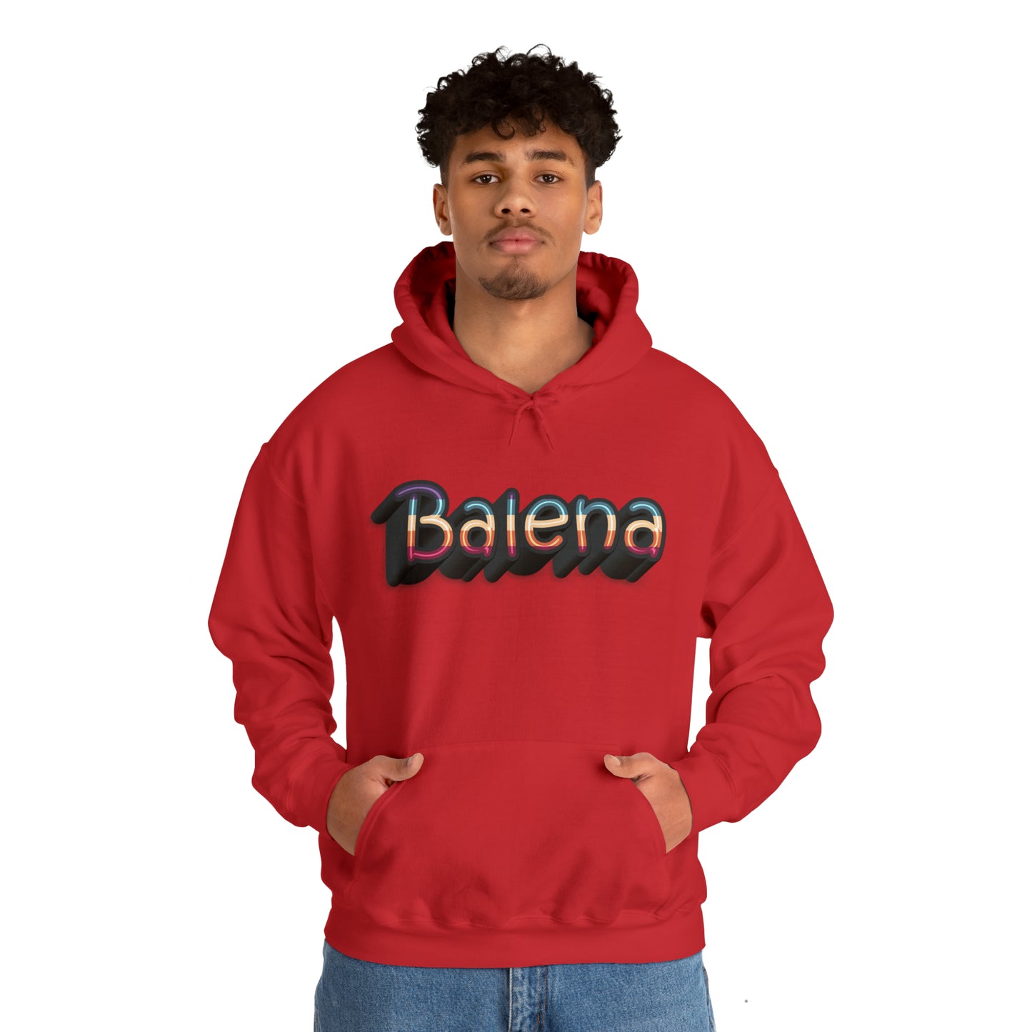 Felpa Retro con Cappuccio BALENA (spedizione compresa)