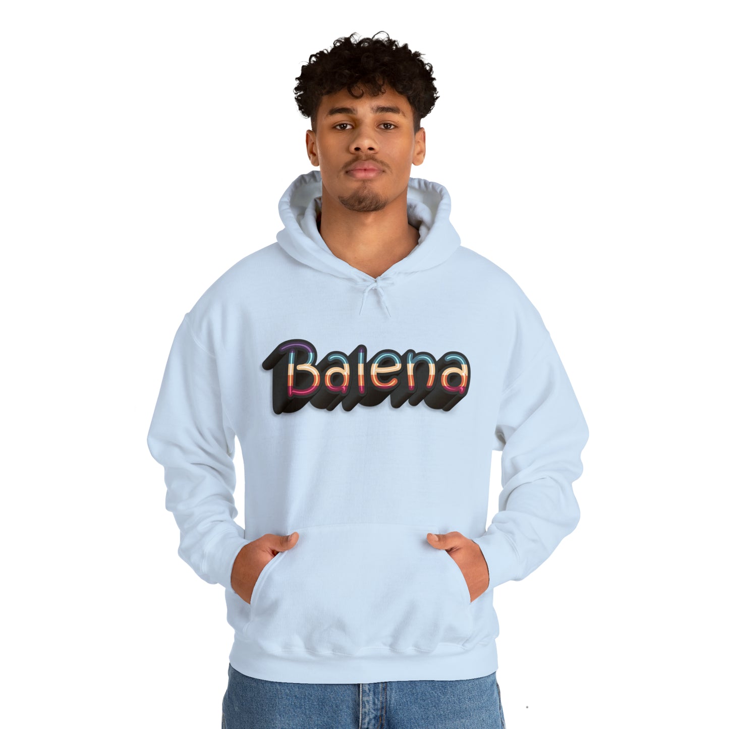 Felpa Retro con Cappuccio BALENA (spedizione compresa)