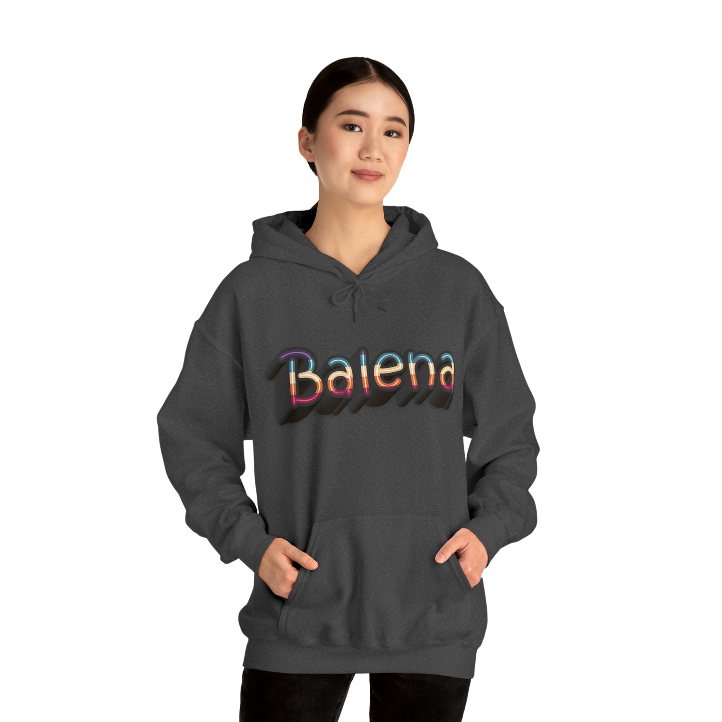 Felpa Retro con Cappuccio BALENA (spedizione compresa)