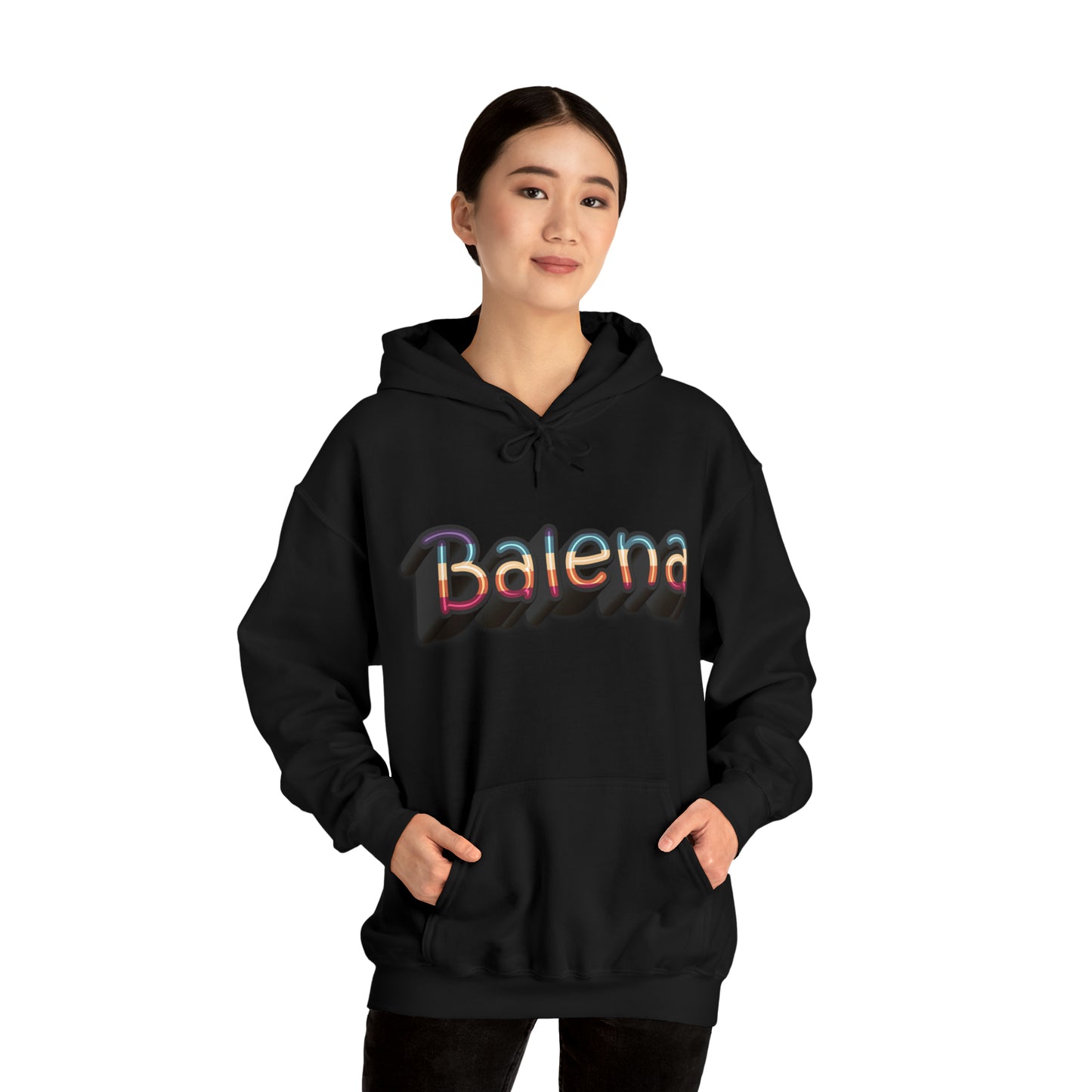 Felpa Retro con Cappuccio BALENA (spedizione compresa)