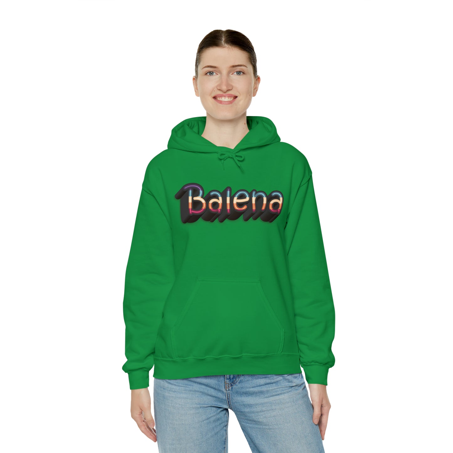 Felpa Retro con Cappuccio BALENA (spedizione compresa)