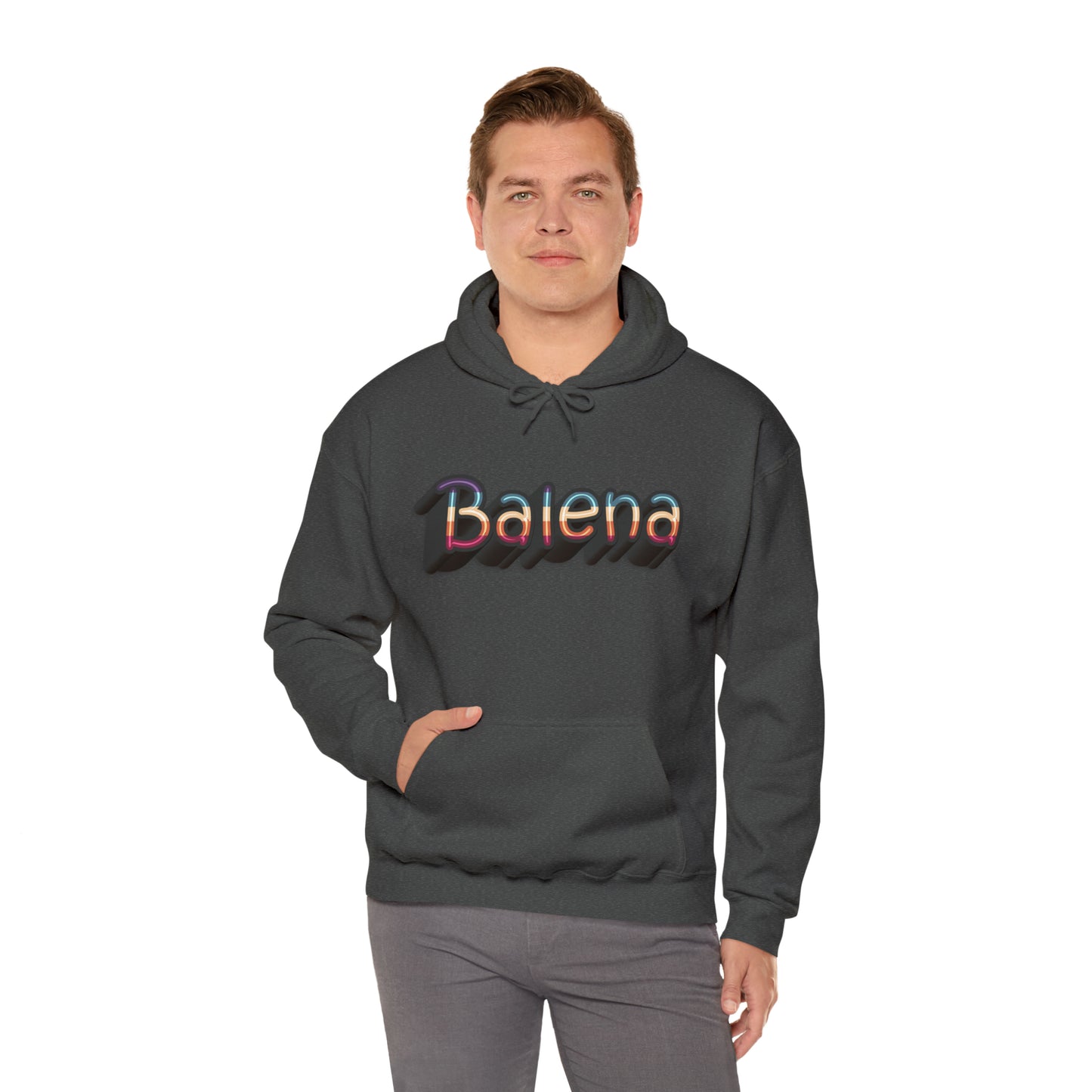 Felpa Retro con Cappuccio BALENA (spedizione compresa)