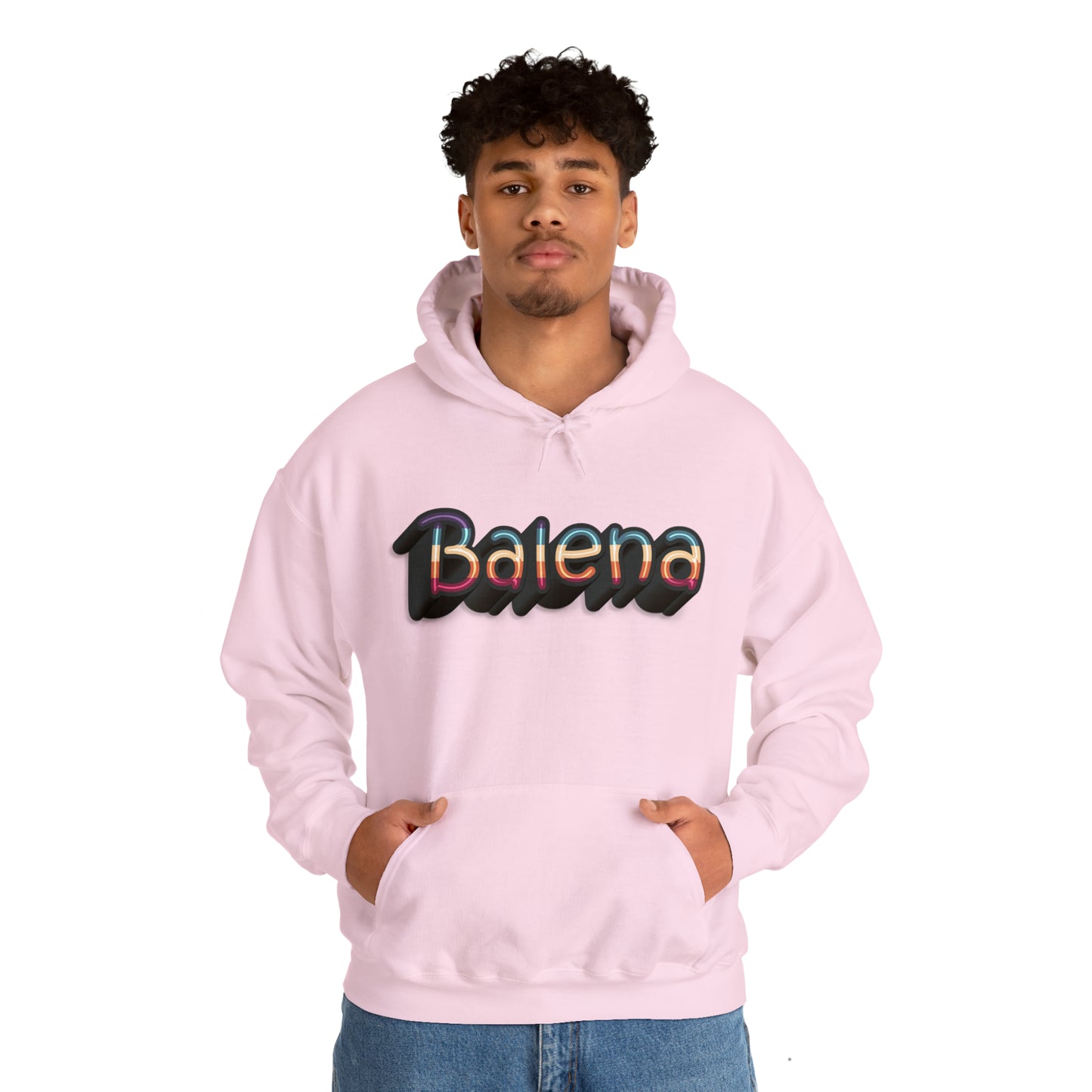 Felpa Retro con Cappuccio BALENA (spedizione compresa)