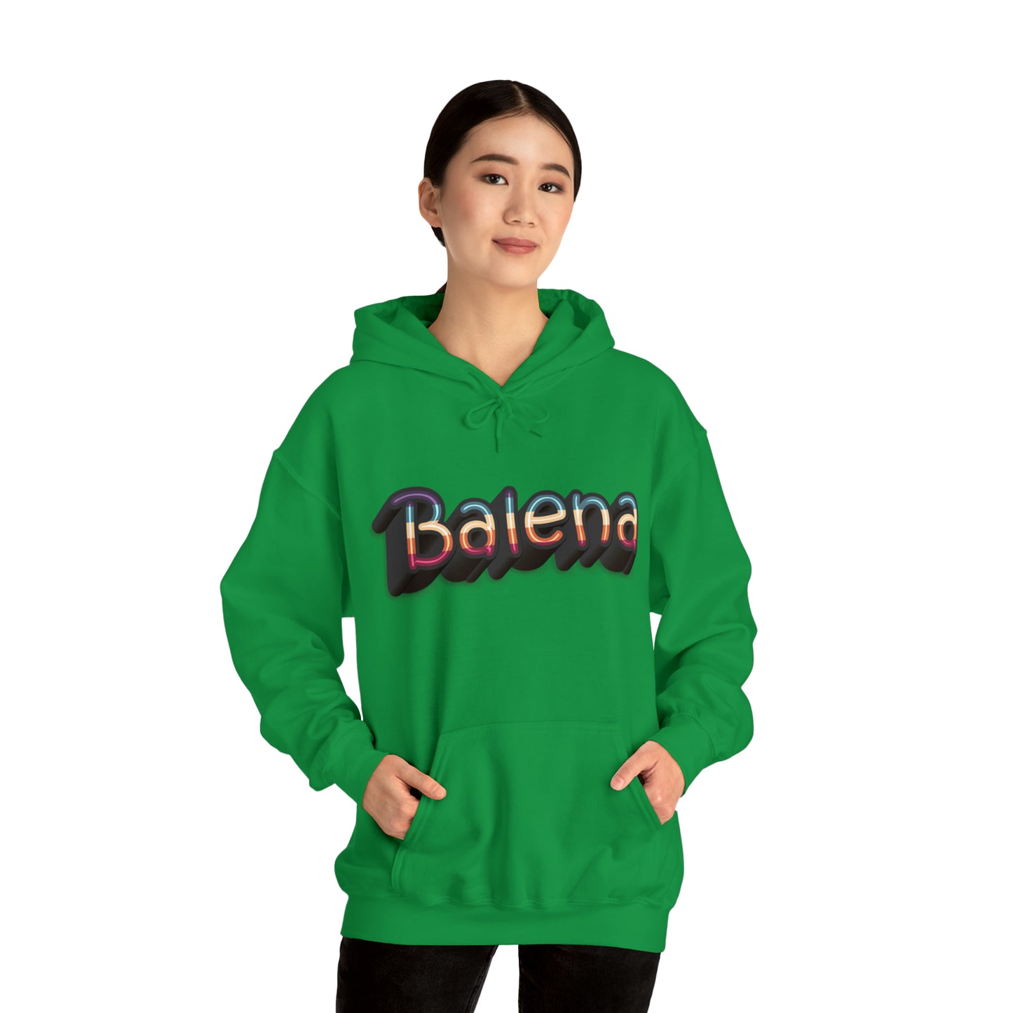 Felpa Retro con Cappuccio BALENA (spedizione compresa)