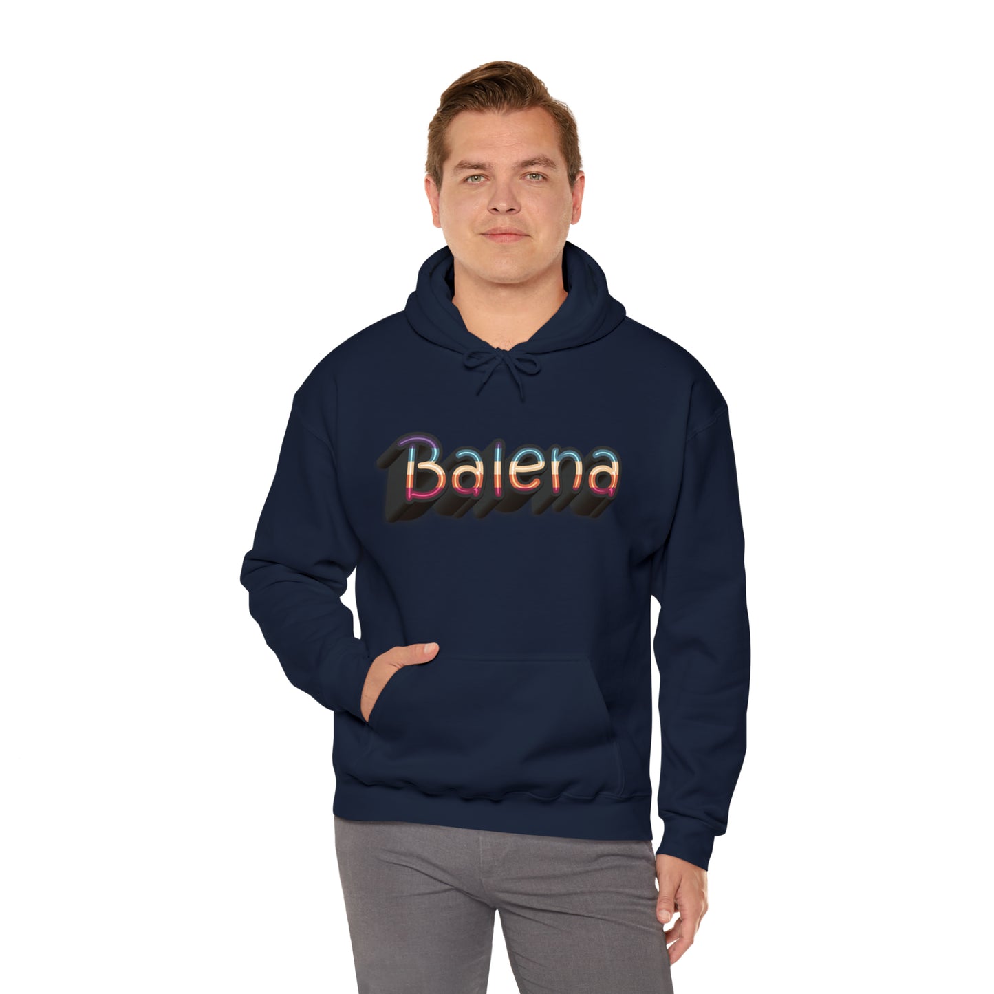 Felpa Retro con Cappuccio BALENA (spedizione compresa)