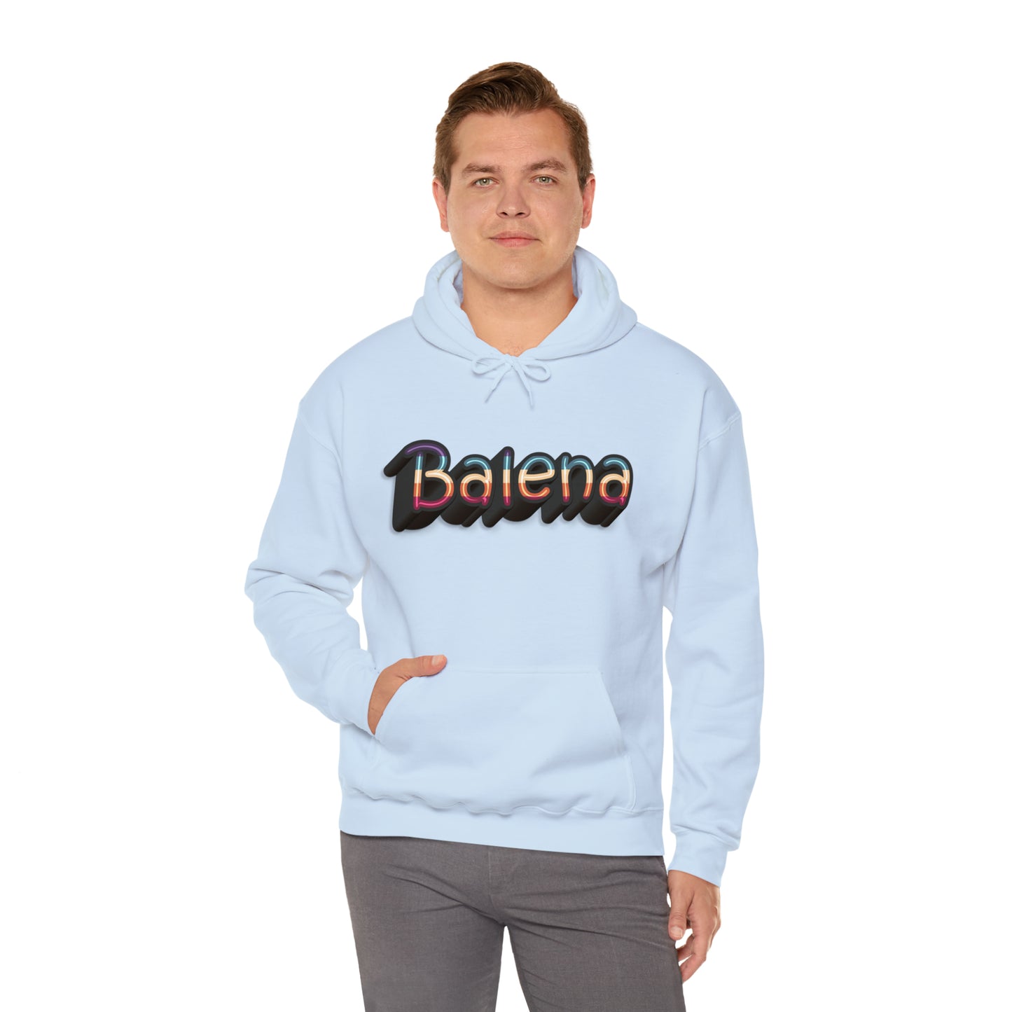 Felpa Retro con Cappuccio BALENA (spedizione compresa)