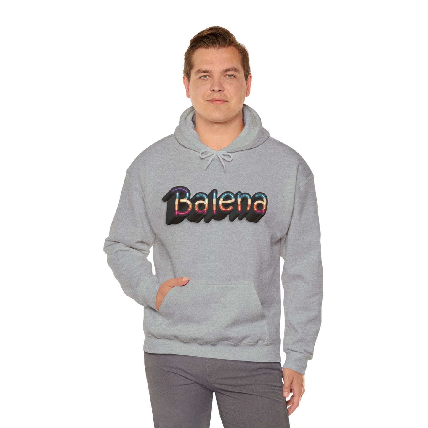 Felpa Retro con Cappuccio BALENA (spedizione compresa)