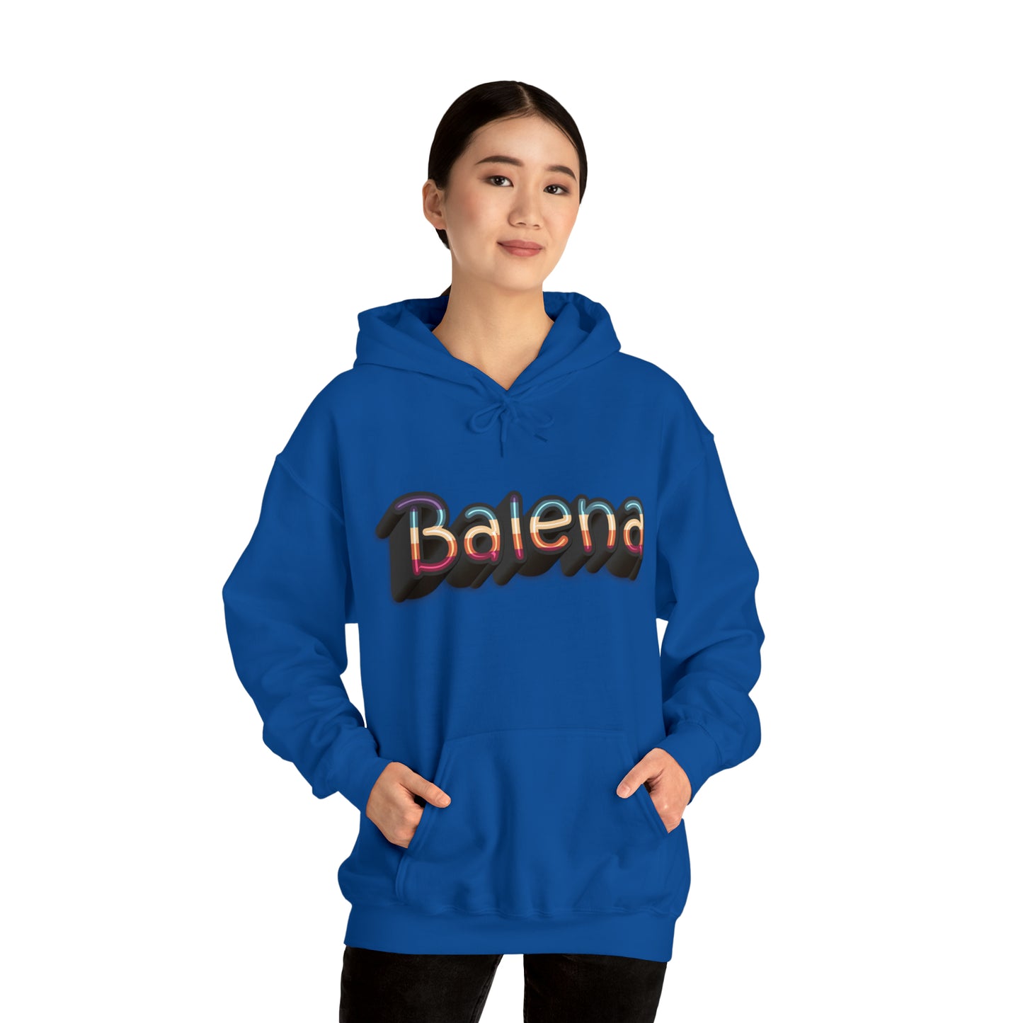 Felpa Retro con Cappuccio BALENA (spedizione compresa)