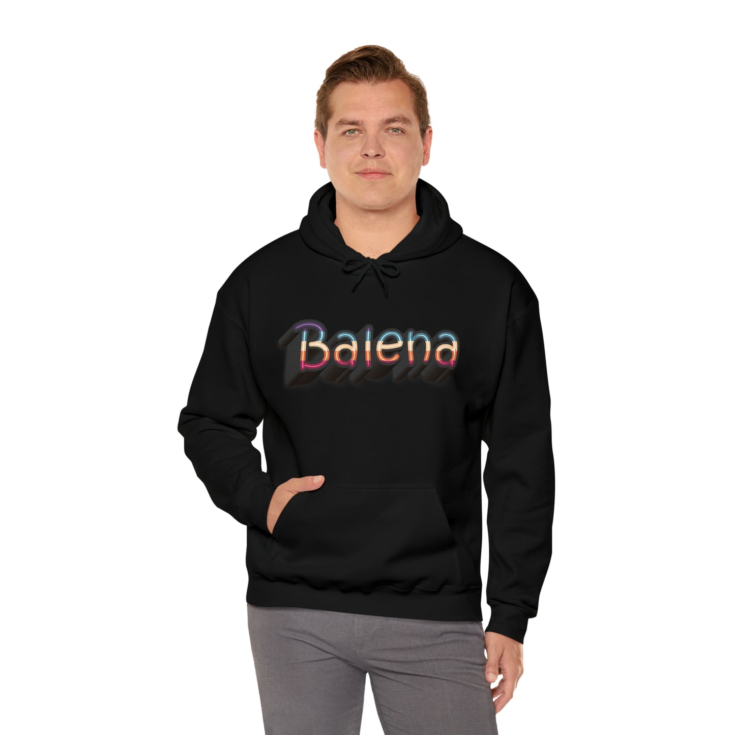 Felpa Retro con Cappuccio BALENA (spedizione compresa)
