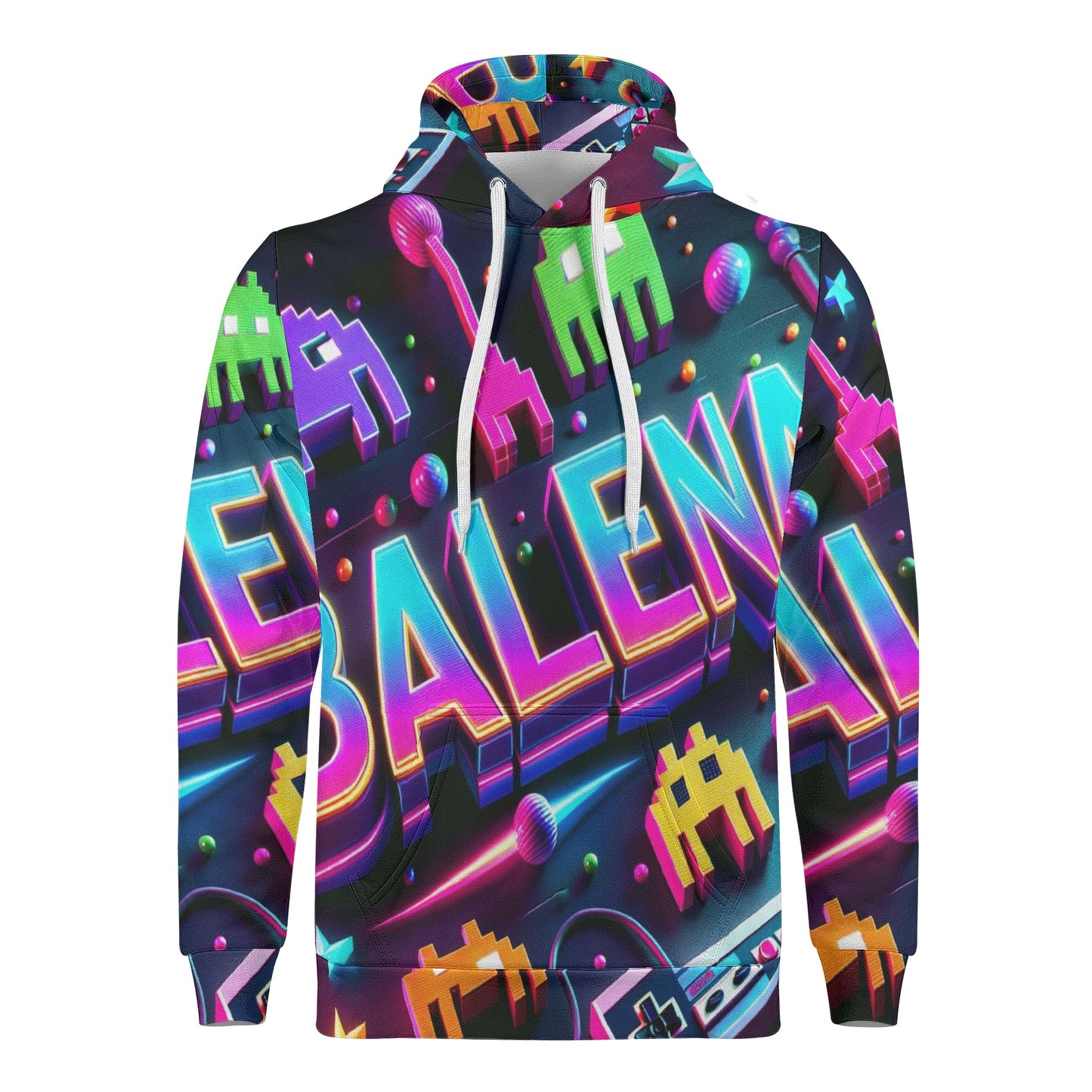 Felpa da Uomo All-Print Balena anni '80 (spedizione compresa)