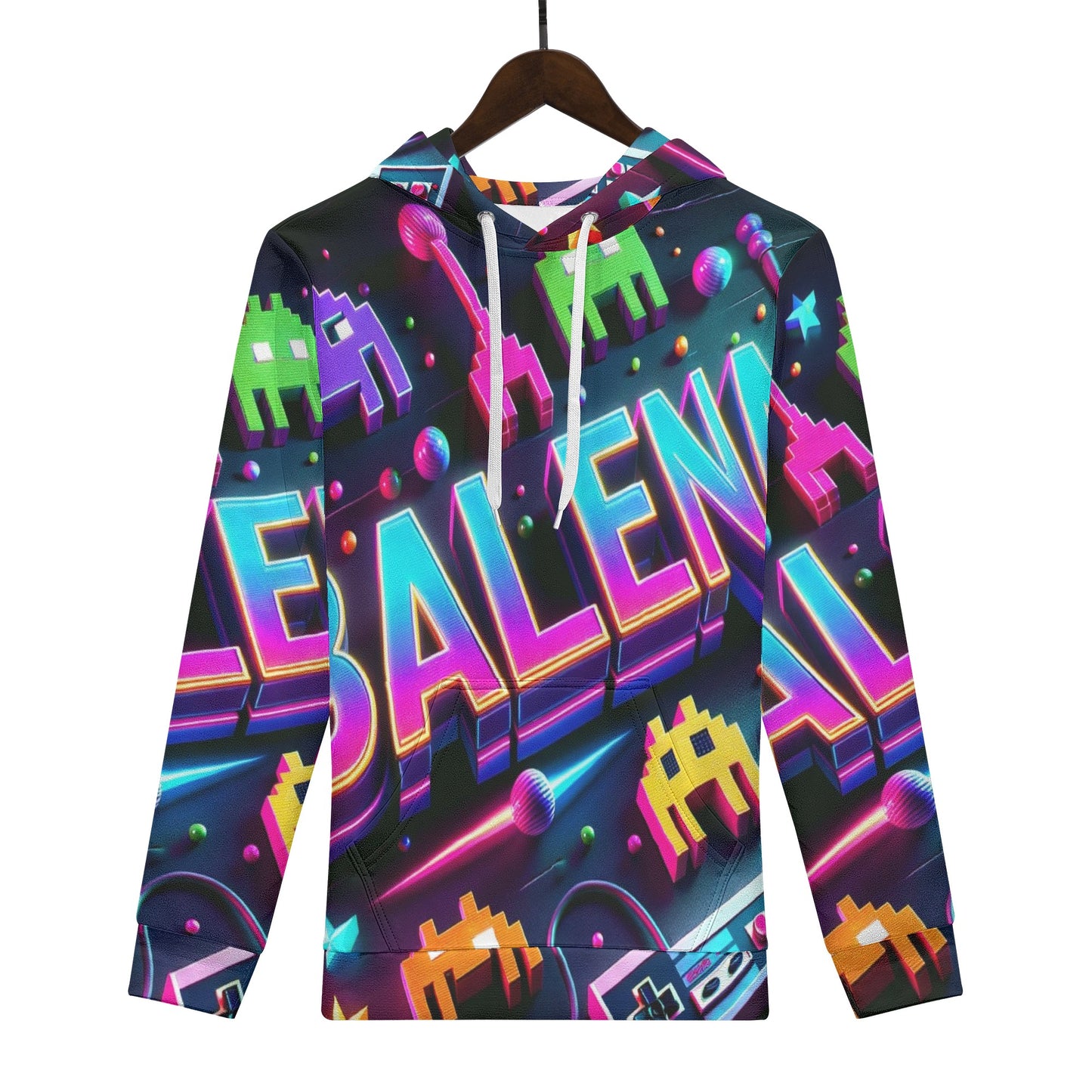 Felpa da Uomo All-Print Balena anni '80 (spedizione compresa)