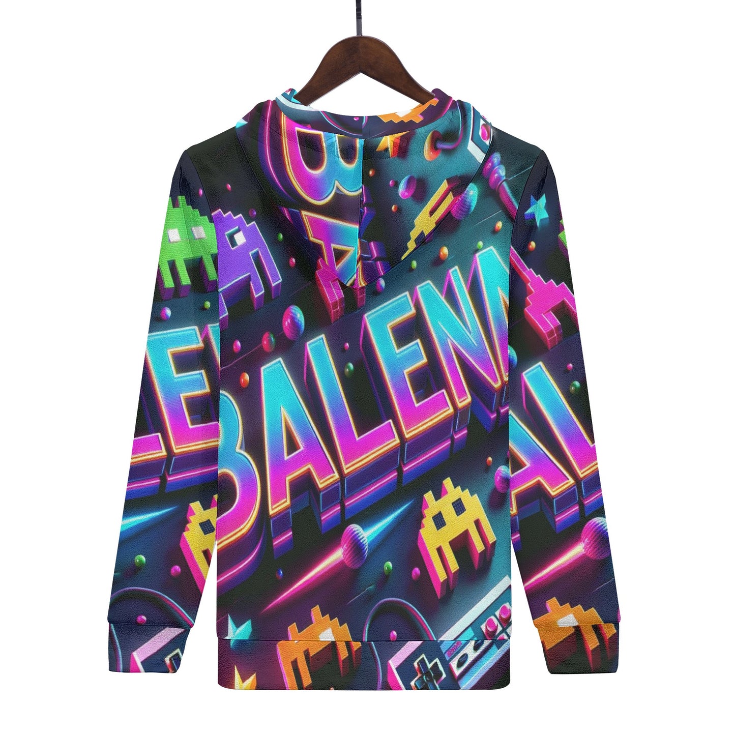 Felpa da Uomo All-Print Balena anni '80 (spedizione compresa)