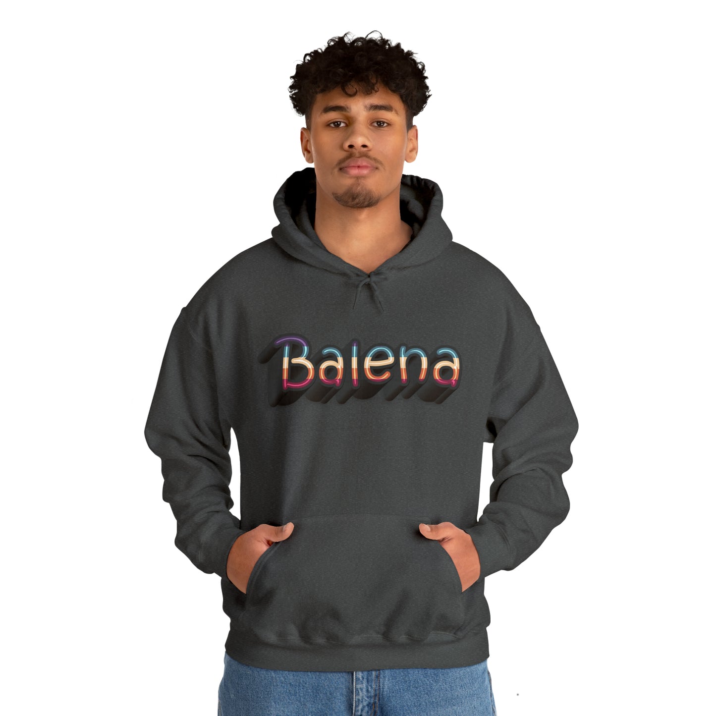 Felpa Retro con Cappuccio BALENA (spedizione compresa)