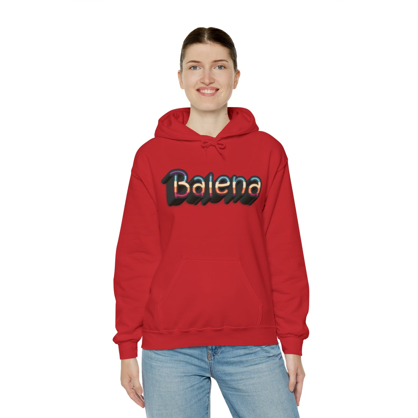 Felpa Retro con Cappuccio BALENA (spedizione compresa)