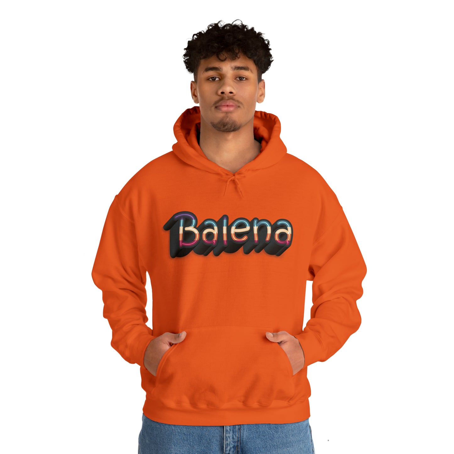 Felpa Retro con Cappuccio BALENA (spedizione compresa)