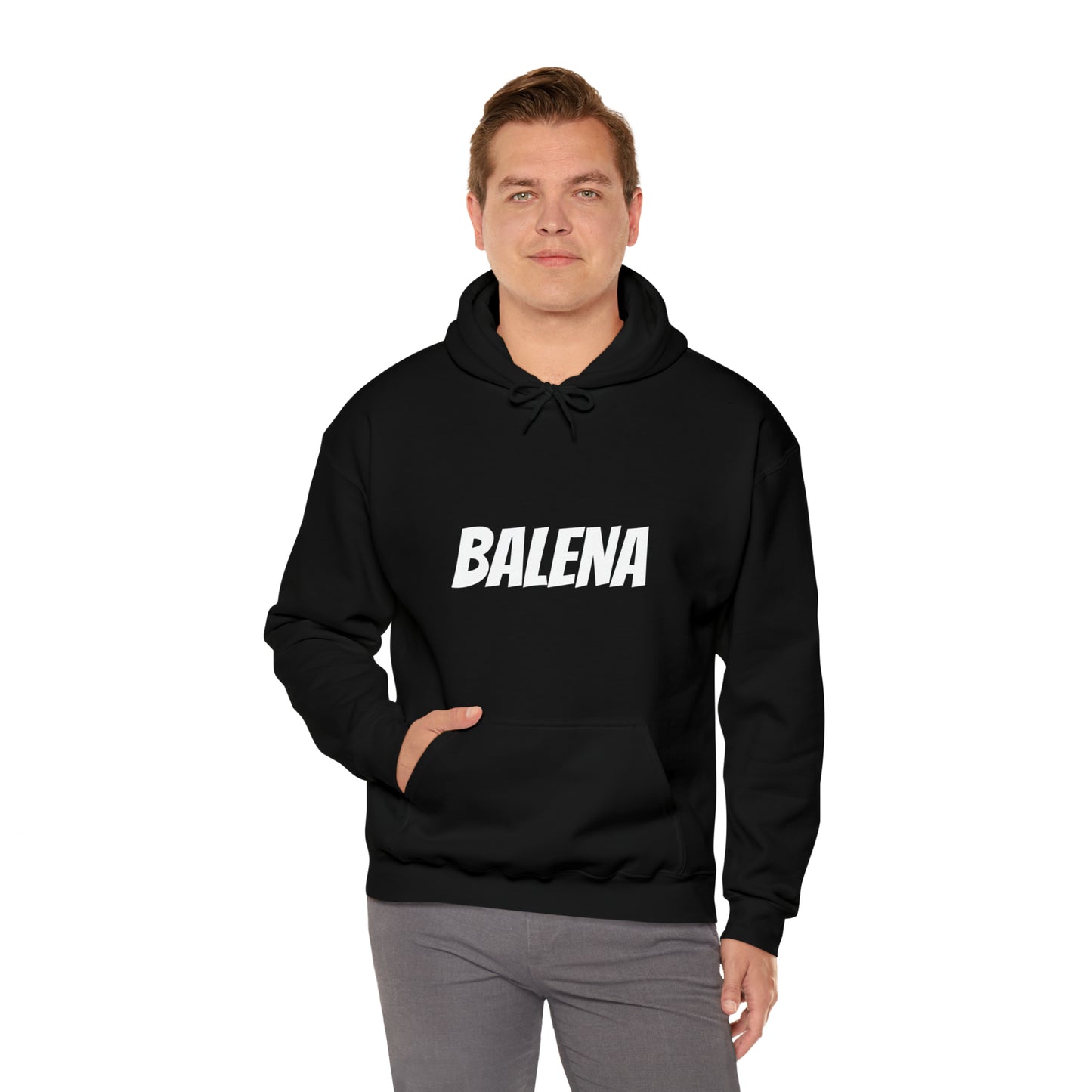 Felpa Nera con Cappuccio BALENA (spedizione compresa)