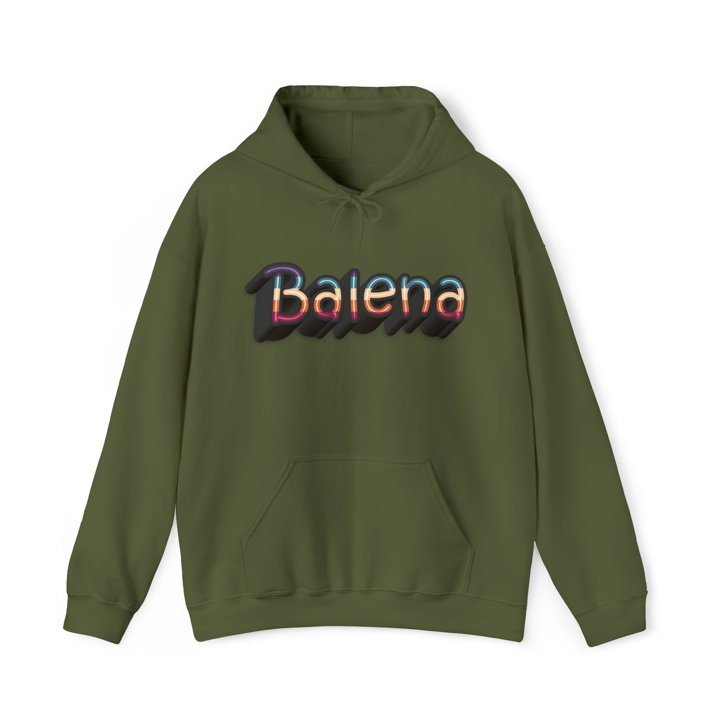 Felpa Retro con Cappuccio BALENA (spedizione compresa)