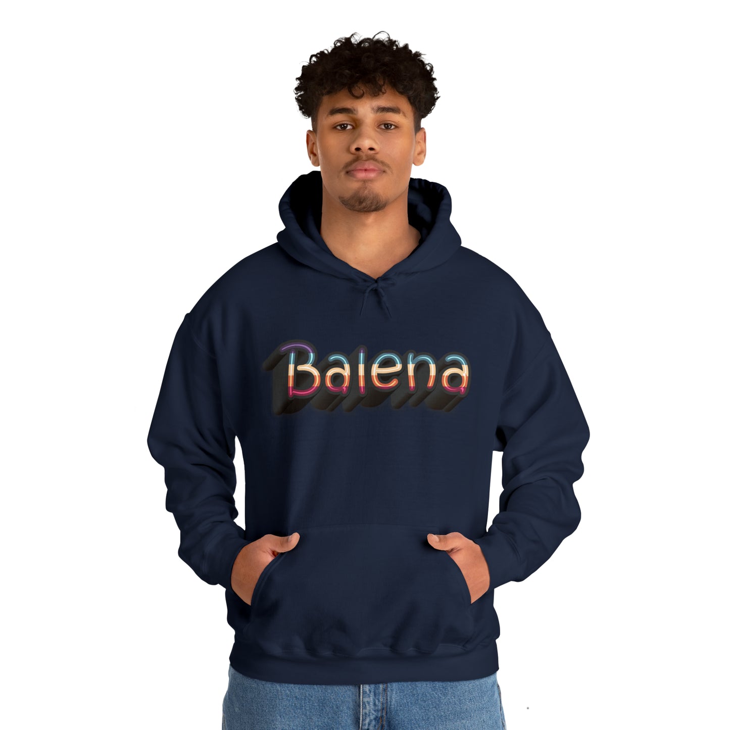 Felpa Retro con Cappuccio BALENA (spedizione compresa)