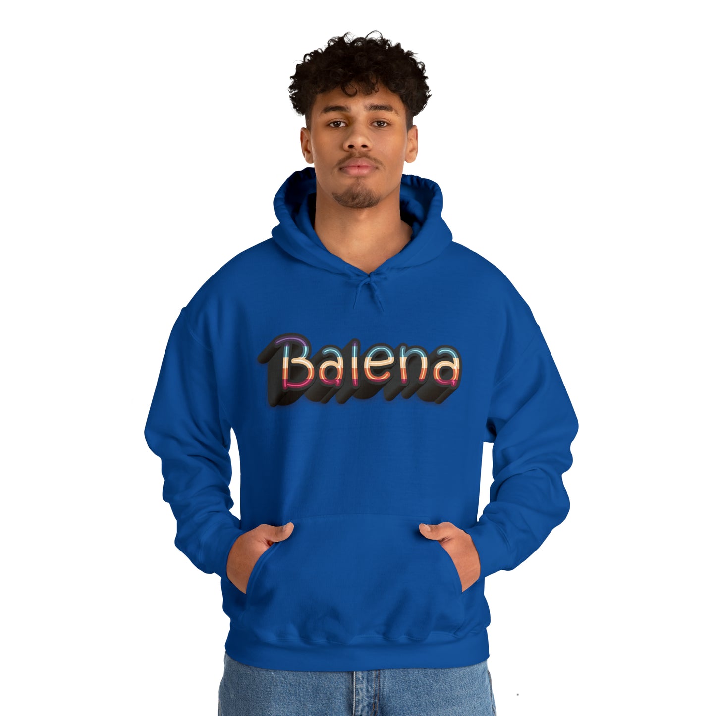 Felpa Retro con Cappuccio BALENA (spedizione compresa)