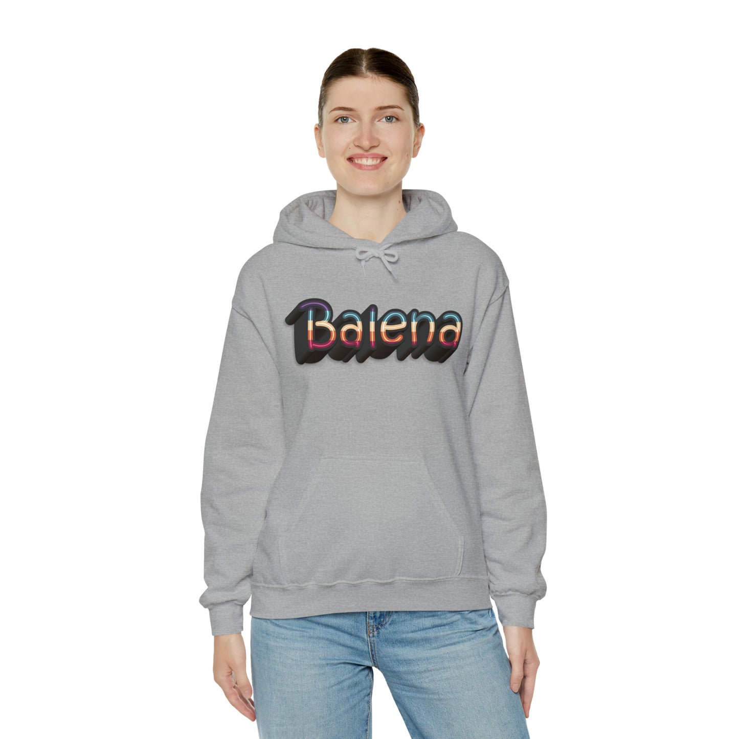 Felpa Retro con Cappuccio BALENA (spedizione compresa)
