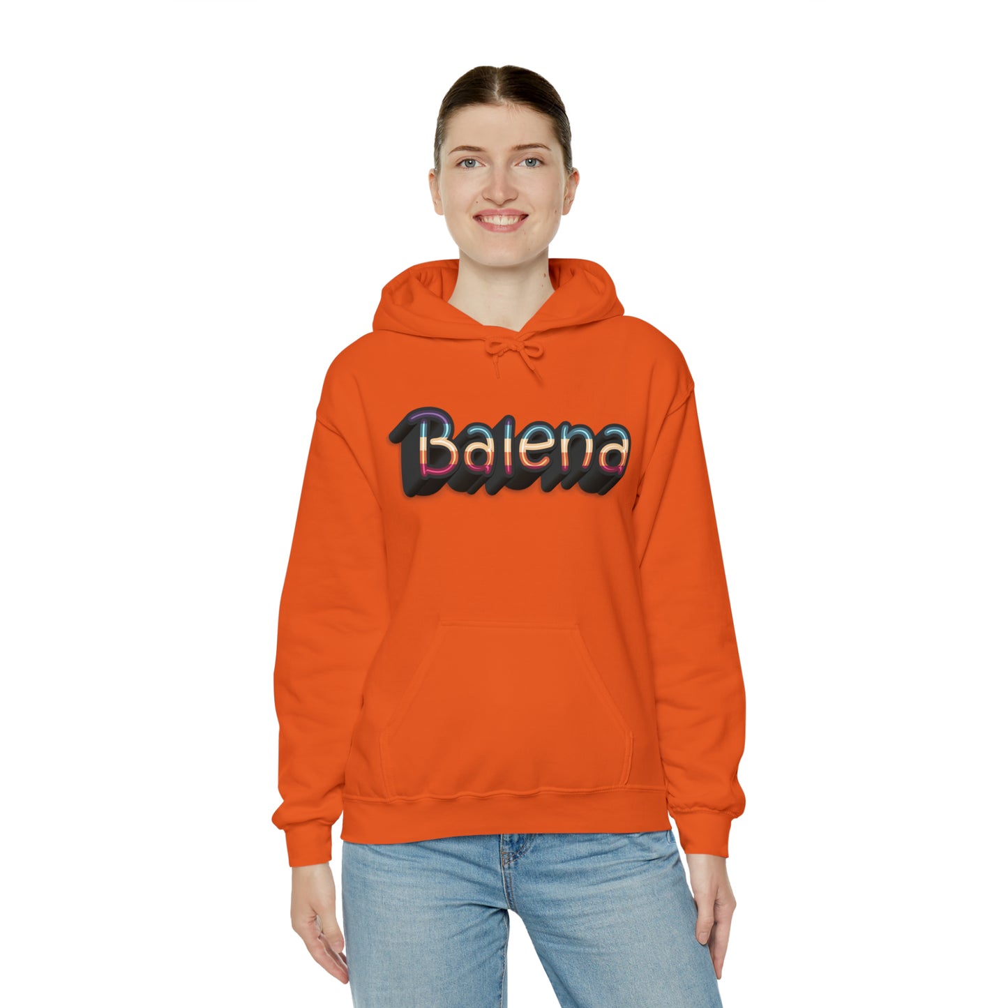 Felpa Retro con Cappuccio BALENA (spedizione compresa)