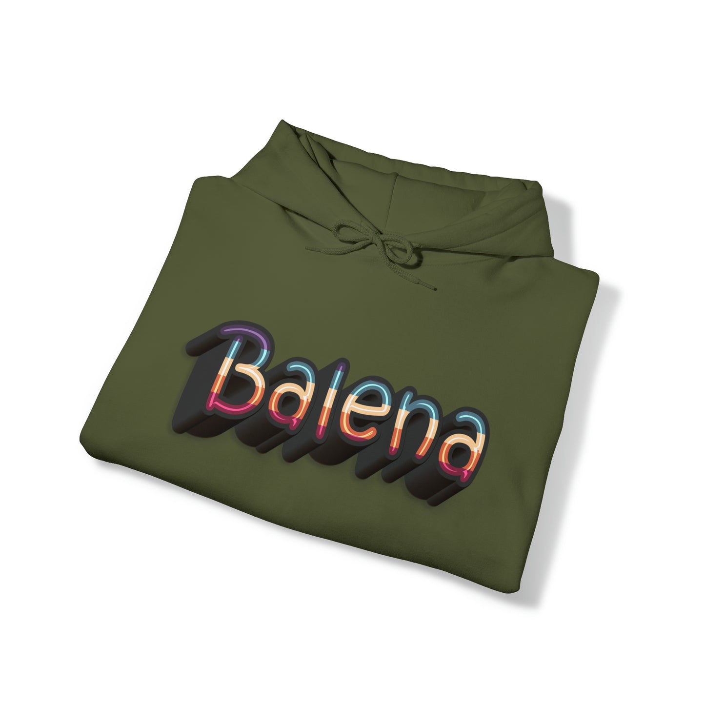 Felpa Retro con Cappuccio BALENA (spedizione compresa)