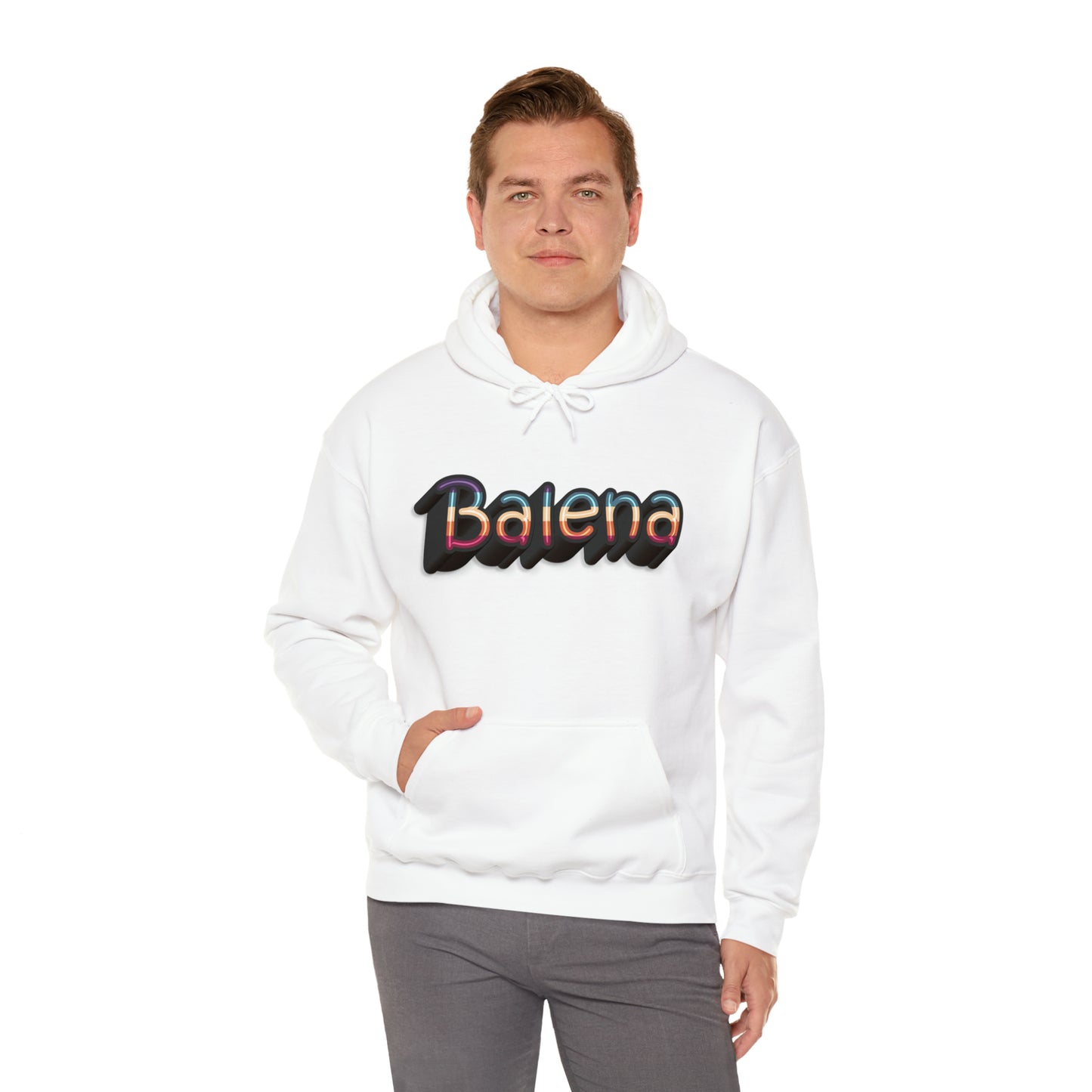 Felpa Retro con Cappuccio BALENA (spedizione compresa)