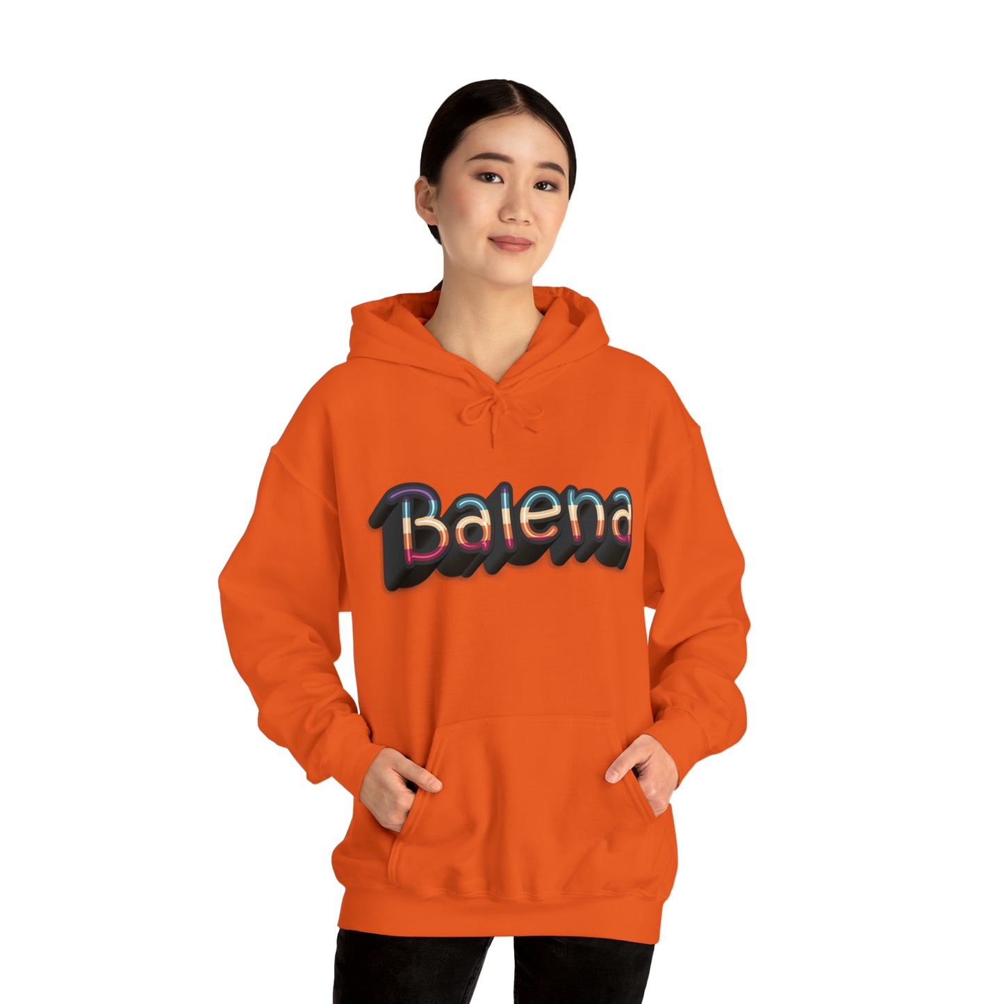 Felpa Retro con Cappuccio BALENA (spedizione compresa)