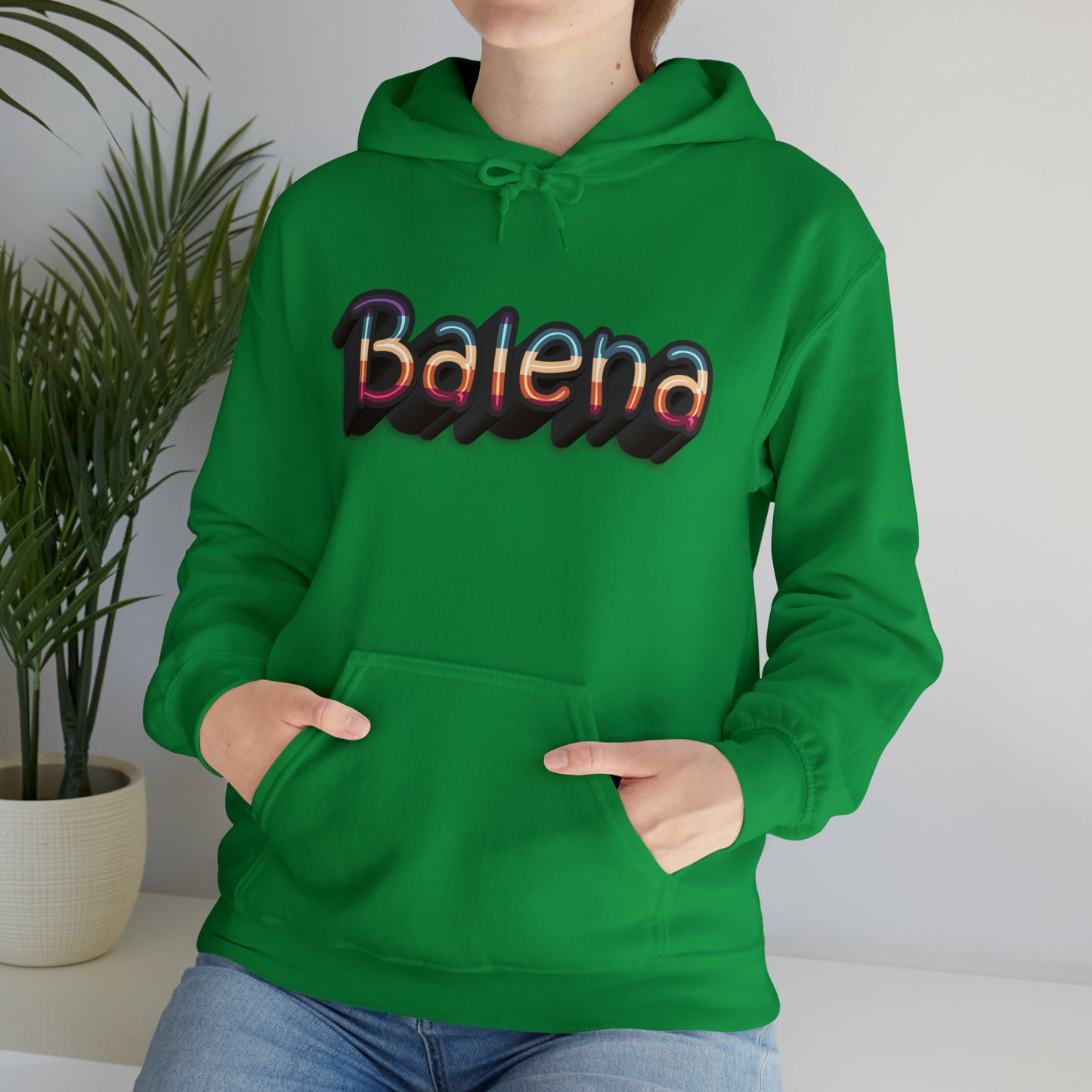 Felpa Retro con Cappuccio BALENA (spedizione compresa)