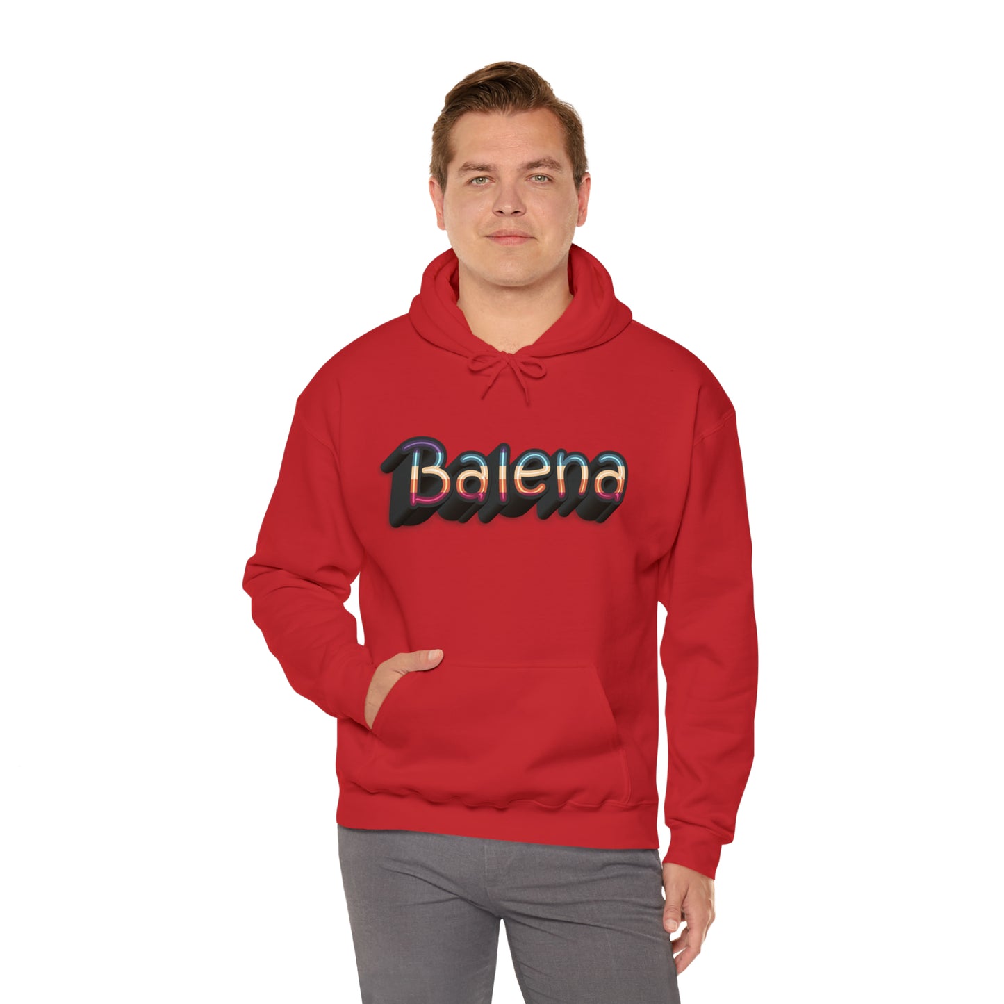Felpa Retro con Cappuccio BALENA (spedizione compresa)