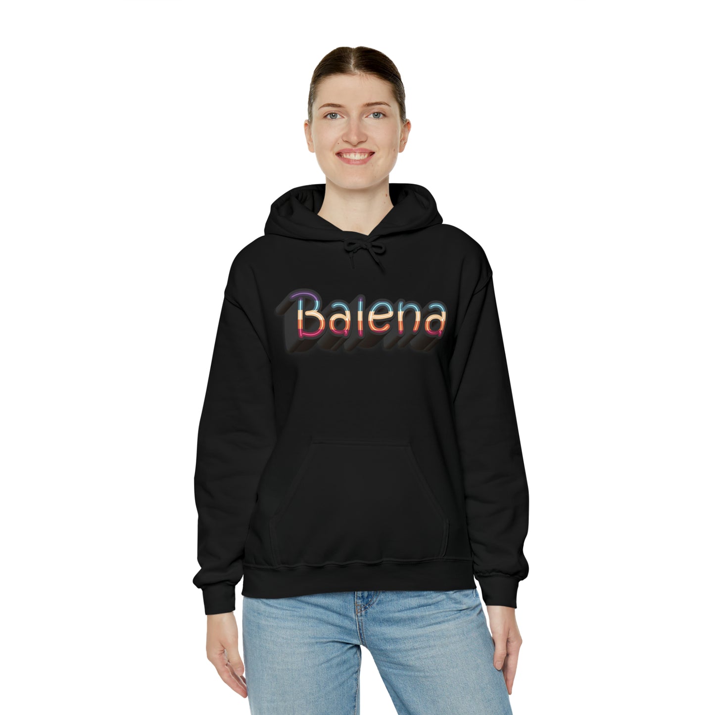 Felpa Retro con Cappuccio BALENA (spedizione compresa)