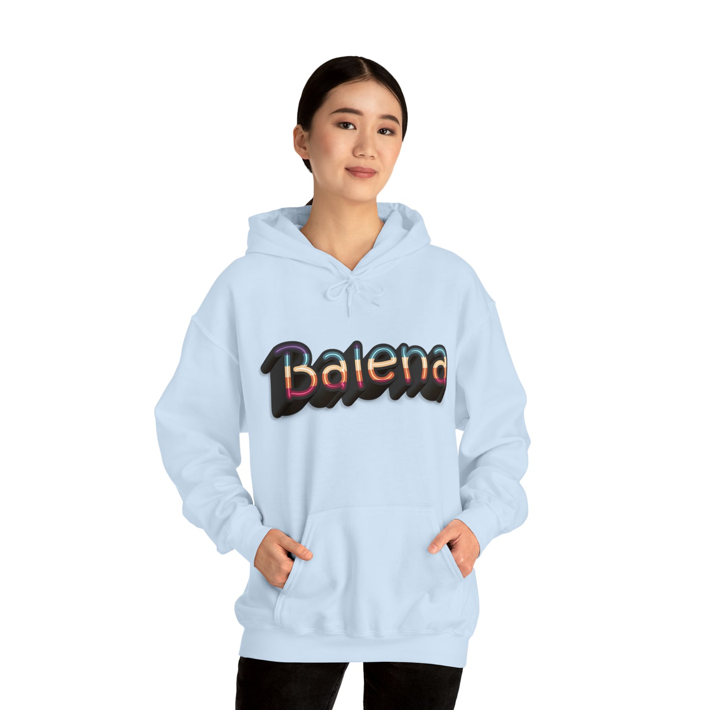 Felpa Retro con Cappuccio BALENA (spedizione compresa)