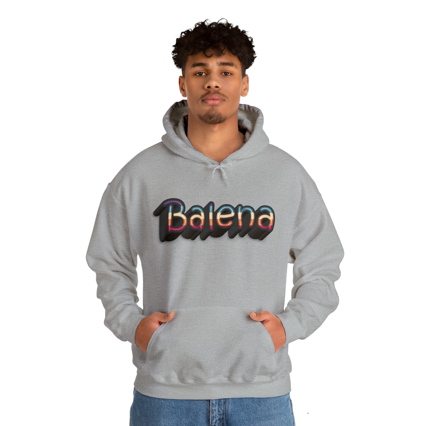 Felpa Retro con Cappuccio BALENA (spedizione compresa)