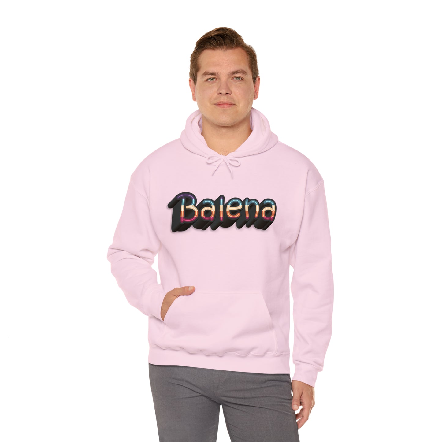Felpa Retro con Cappuccio BALENA (spedizione compresa)