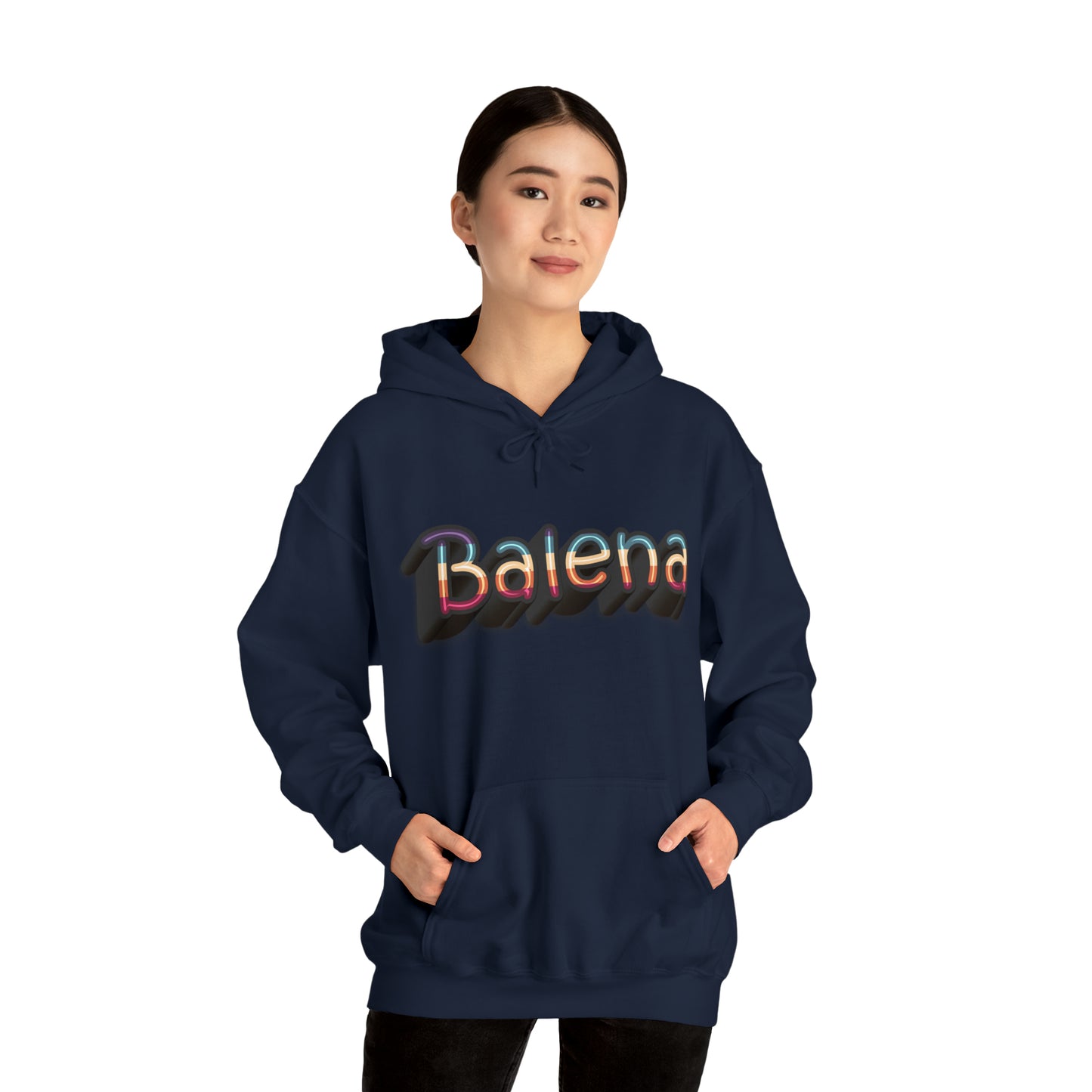 Felpa Retro con Cappuccio BALENA (spedizione compresa)