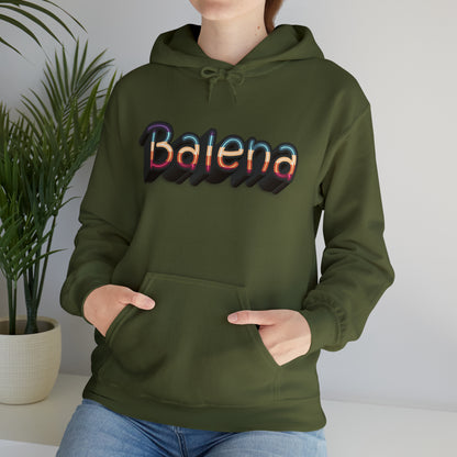 Felpa Retro con Cappuccio BALENA (spedizione compresa)