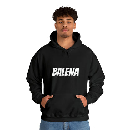 Felpa Nera con Cappuccio BALENA (spedizione compresa)
