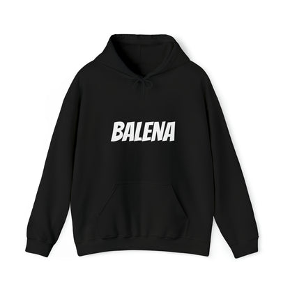 Felpa Nera con Cappuccio BALENA (spedizione compresa)