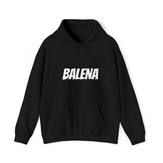 Felpa Nera con Cappuccio BALENA (spedizione compresa)
