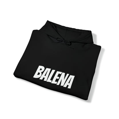 Felpa Nera con Cappuccio BALENA (spedizione compresa)